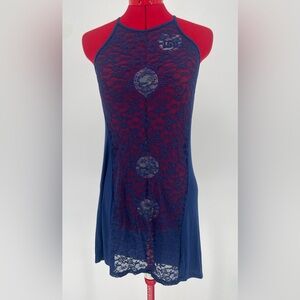 2FOR$30 Victoria’s Secret Blue Sheer Lace Racerback Nightie